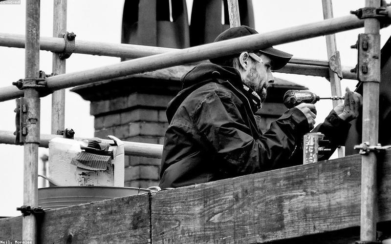 Gutter repair technician