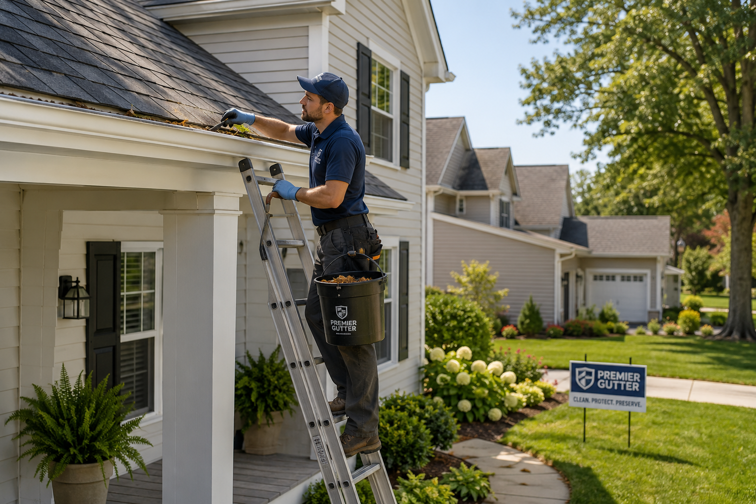 Gutter service van